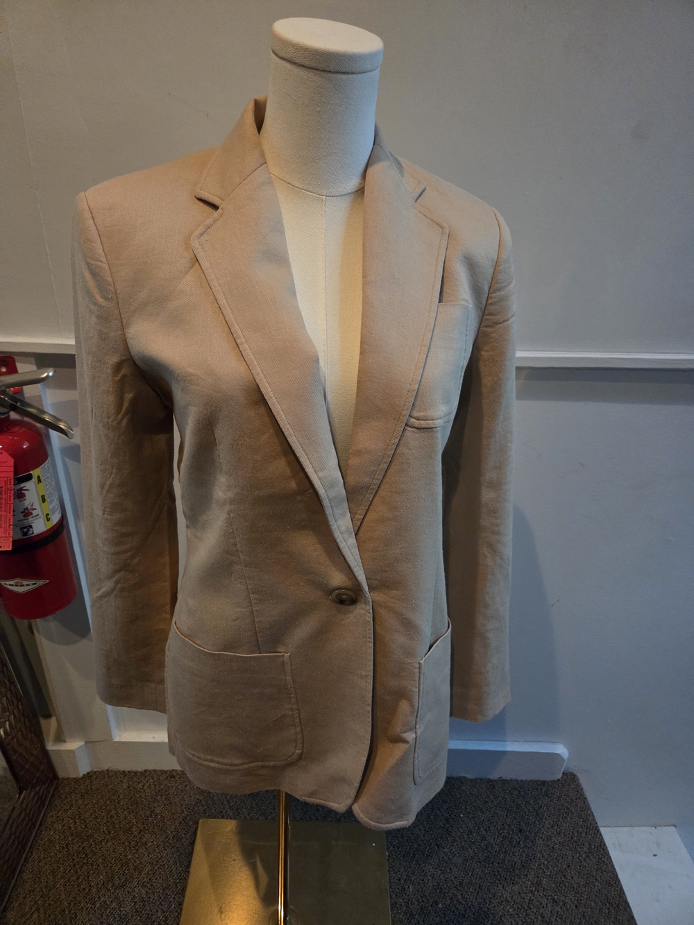 NWT Ralph Lauren Khaki Linen Blend Blazer Size 0